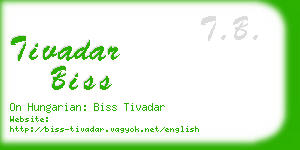 tivadar biss business card